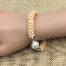 Crystal Mini Beads Rhinestone Ball Magnet Bracelet For Women